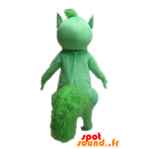 Groen en wit eekhoorn mascotte, reuze - MASFR028601 - mascottes Squirrel