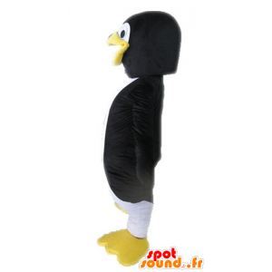 Penguin mascot of black, yellow and white giant - MASFR028602 - Penguin mascots