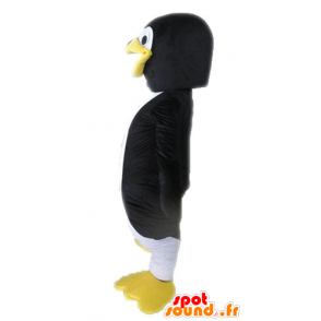 Penguin mascot of black, yellow and white giant - MASFR028602 - Penguin mascots