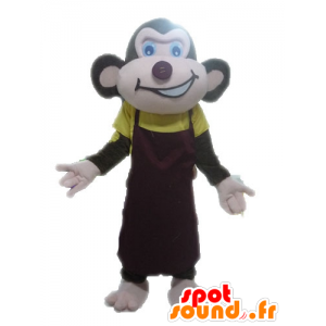 Hnědá opice maskot vypadat divoký - MASFR028604 - Monkey Maskoti
