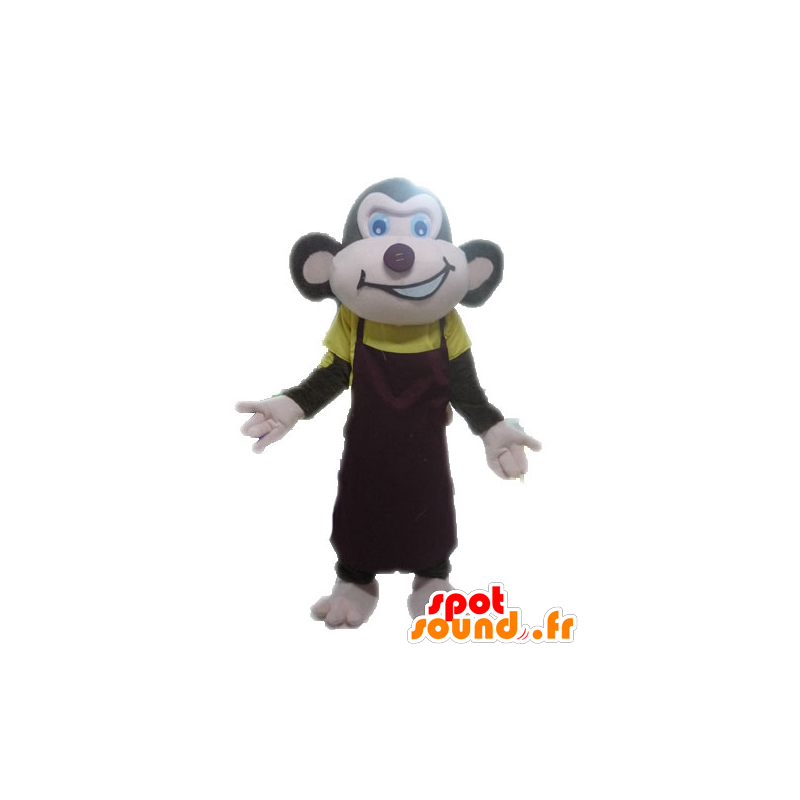 Brauner Affe Maskottchen aussehen heftig - MASFR028604 - Maskottchen monkey