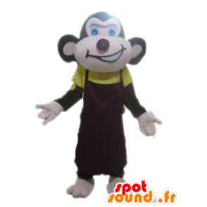 Brauner Affe Maskottchen aussehen heftig - MASFR028604 - Maskottchen monkey