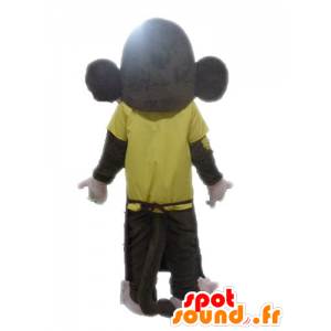 Bruine aap mascotte tot felle kijken - MASFR028604 - Monkey Mascottes