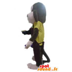 Mascotte de singe marron à l'air farouche - MASFR028604 - Mascottes Singe