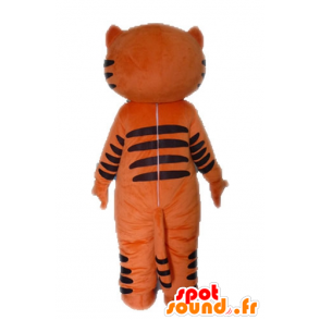 Arancio e nero gatto mascotte, divertente e originale - MASFR028605 - Mascotte gatto