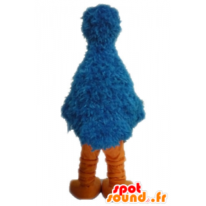 Blauwe vogel mascotte en oranje, harige en grappige - MASFR028606 - Mascot vogels