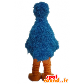 Blue bird mascot and orange, furry and funny - MASFR028606 - Mascot of birds