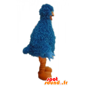 μπλε μασκότ πουλιών και πορτοκαλί, γούνινο και αστεία - MASFR028606 - μασκότ πουλιών