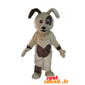 Beige und braun Hund Maskottchen, süß und nett - MASFR028608 - Hund-Maskottchen