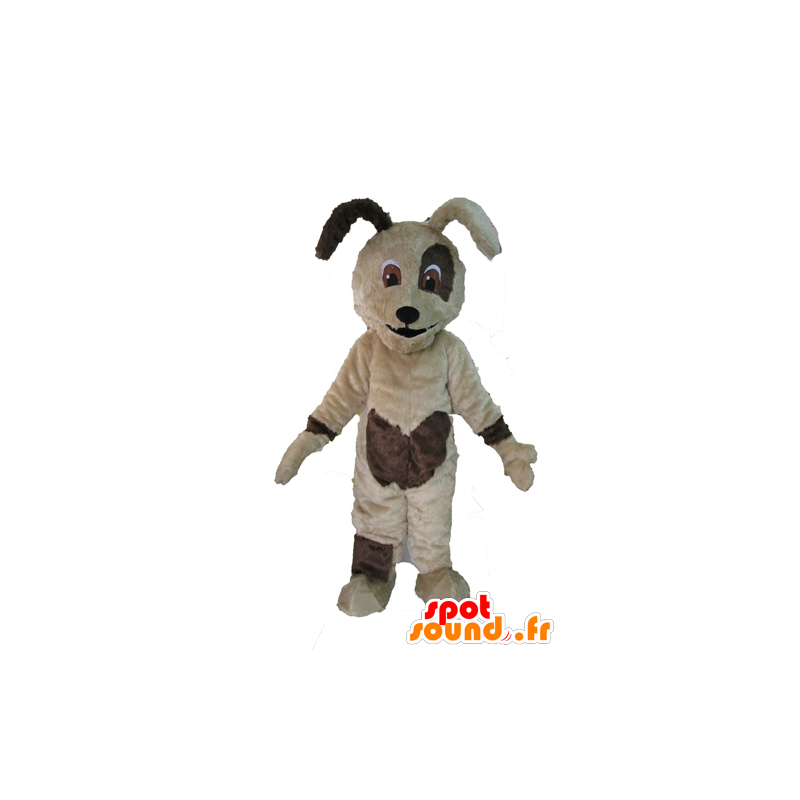 Beige and brown dog mascot, sweet and cute - MASFR028608 - Dog mascots