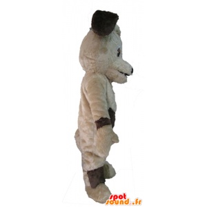 Beige en bruine hond mascotte, lief en schattig - MASFR028608 - Dog Mascottes