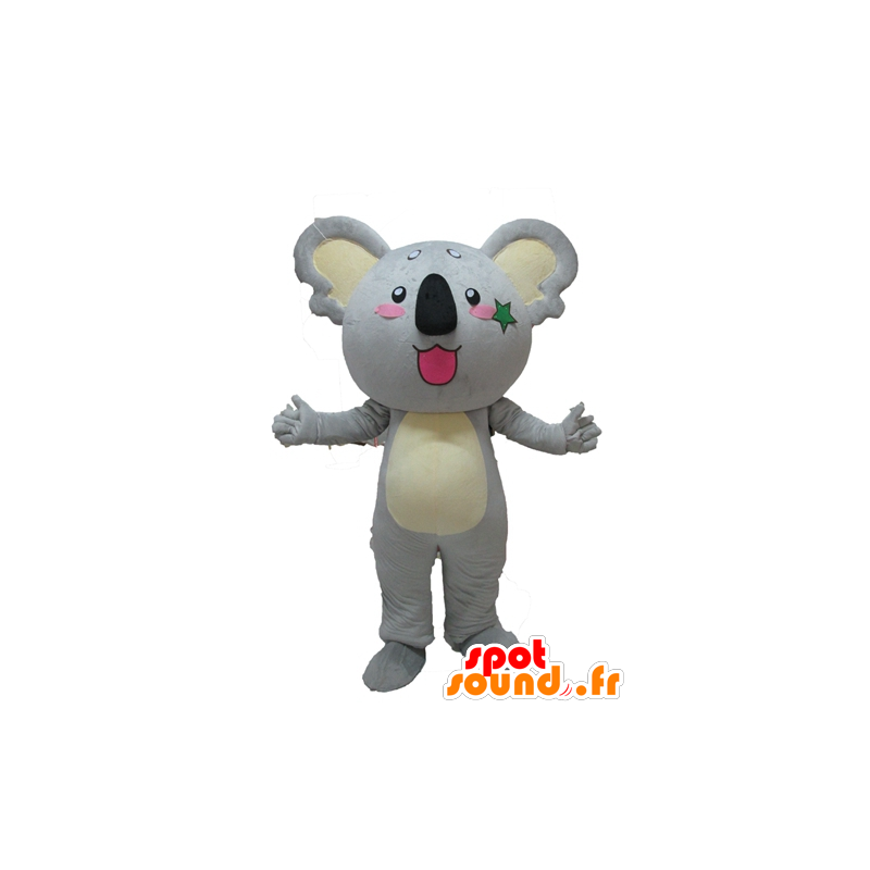 Mascot gray and yellow koala, giant cute - MASFR028609 - Mascots Koala