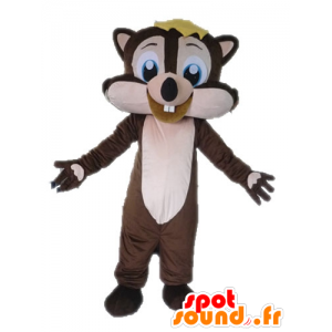 Mascot καφέ και ροζ σκίουρος, χαρούμενη - MASFR028614 - μασκότ σκίουρος