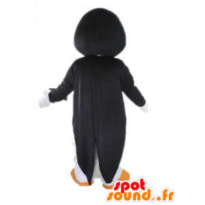 Mascotte de pingouin noir et blanc avec un nœud papillon - MASFR028615 - Mascottes Pingouin