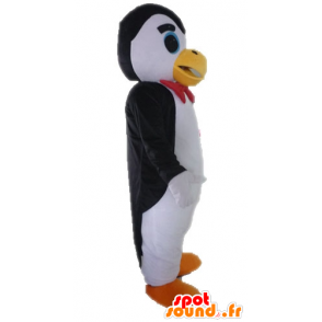 Svart og hvit pingvin maskot med en sløyfe - MASFR028615 - Penguin Mascot