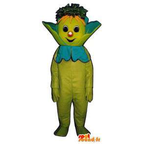 Mascot of all green guy with carrots - MASFR007256 - Human mascots