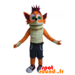 Maskot Crash Bandicoot proslulé videohry fox - MASFR028619 - Mascottes Renard