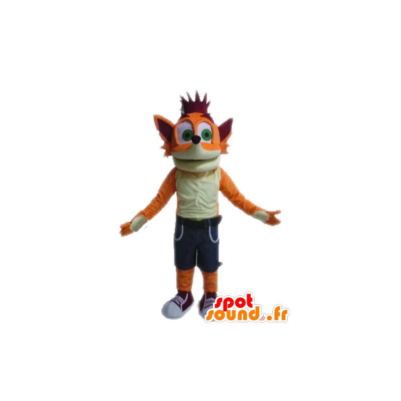 Mascotte de Crash Bandicoot, renard célèbre de jeu vidéo - MASFR028619 - Mascottes Renard