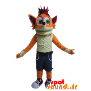 Mascot Crash Bandicoot, famous video game fox - MASFR028619 - Mascottes Renard