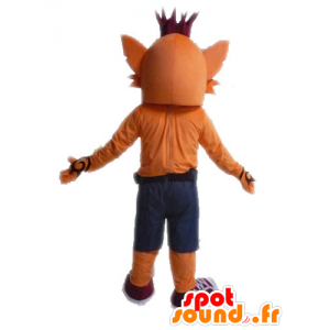 Mascotte de Crash Bandicoot, renard célèbre de jeu vidéo - MASFR028619 - Mascottes Renard