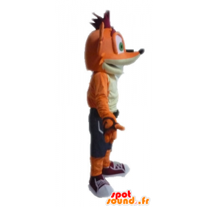 Mascotte de Crash Bandicoot, renard célèbre de jeu vidéo - MASFR028619 - Mascottes Renard