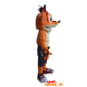 Mascot Crash Bandicoot, famous video game fox - MASFR028619 - Mascottes Renard