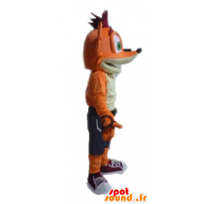 Mascotte de Crash Bandicoot, renard célèbre de jeu vidéo - MASFR028619 - Mascottes Renard