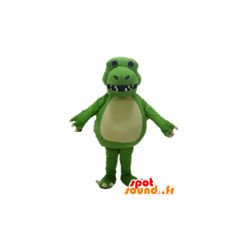 Gigantiske og imponerende grønn dinosaur maskot - MASFR028620 - Dinosaur Mascot