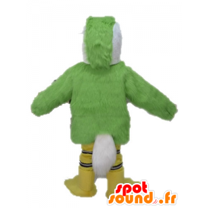 Green parrot mascot, yellow and white - MASFR028621 - Mascots of parrots