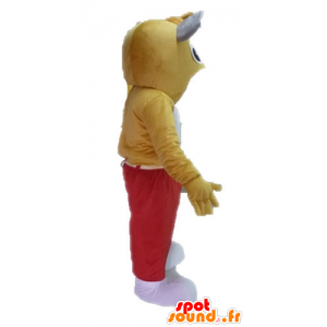 Hnědé a bílé myši maskot. obří krysa maskot - MASFR028622 - myš Maskot