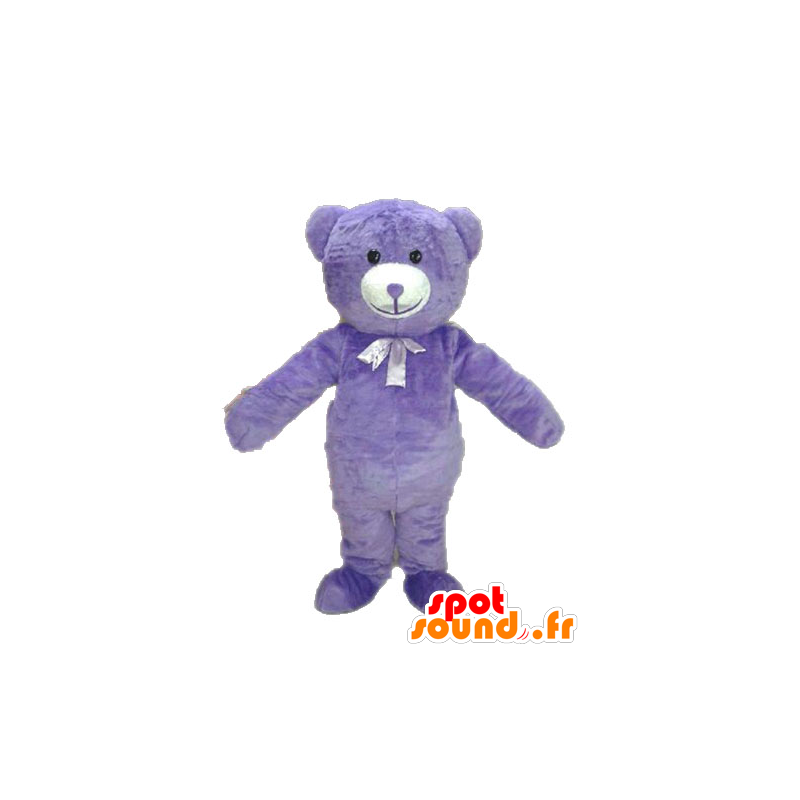 Teddy mascot plush purple. Bear Mascot - MASFR028624 - Bear mascot