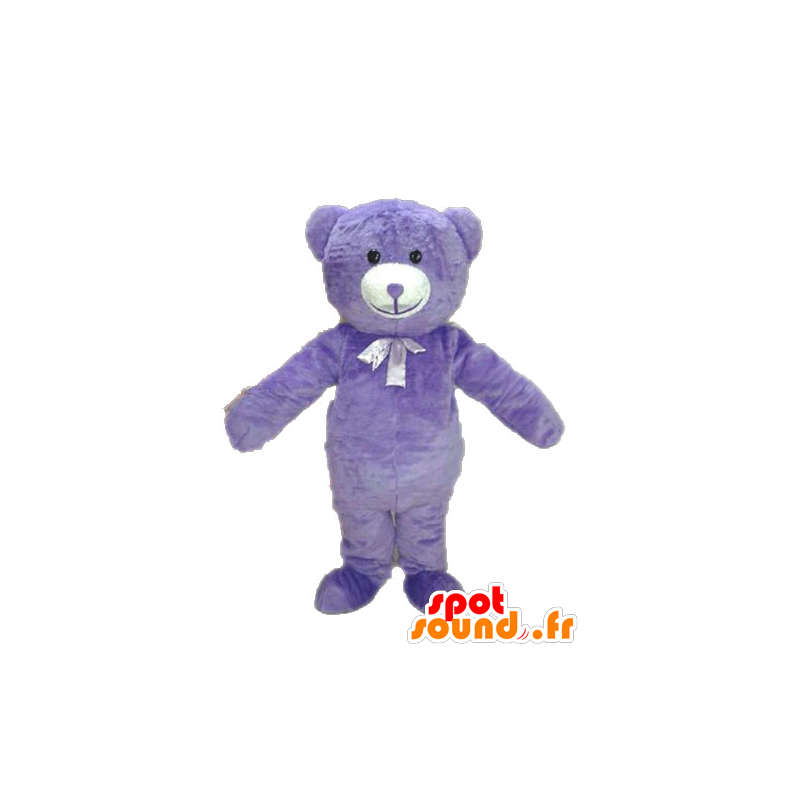 Maskot Teddy plyšové fialové. Bear Mascot - MASFR028624 - Bear Mascot