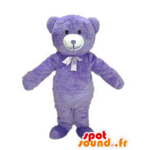 Μασκότ Teddy βελούδινα μωβ. Αρκούδα μασκότ - MASFR028624 - Αρκούδα μασκότ