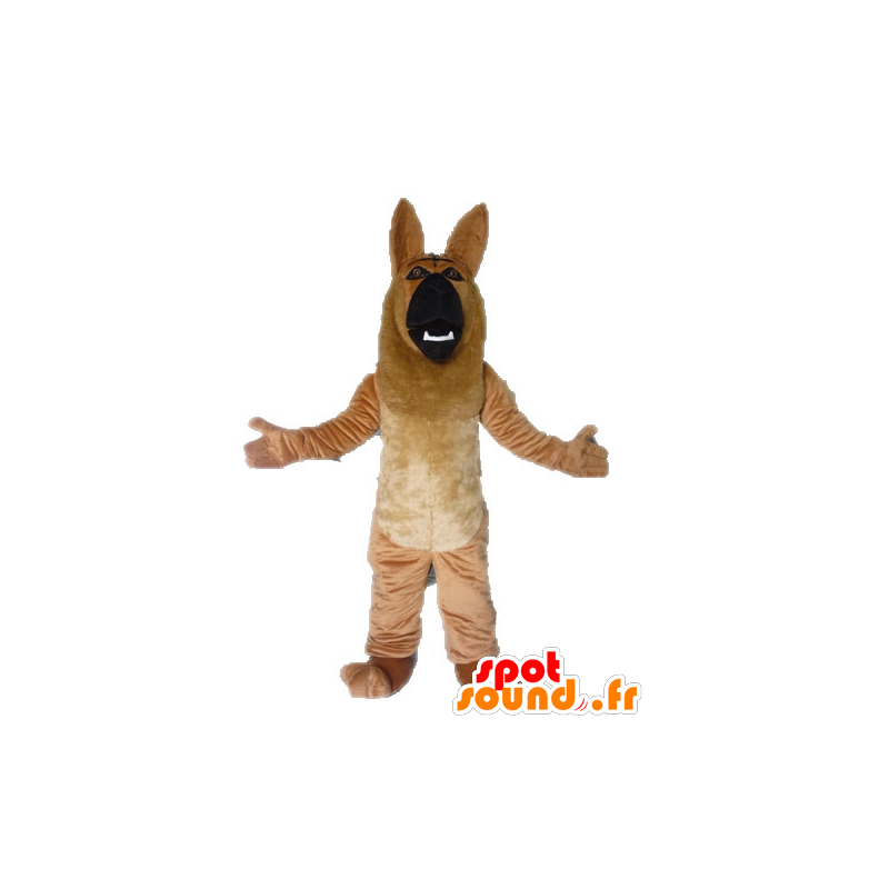 Mascot scheißt, braun und schwarz Schäferhund Riese - MASFR028627 - Hund-Maskottchen Mascot scheißt, braun und schwarz Schäferhund Riese - MASFR028627 - Hund-Maskottchen