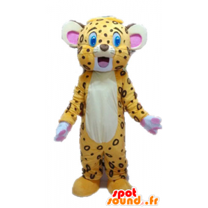 Mascotte de tigre jaune et marron. Mascotte de lionceau - MASFR028628 - Mascottes Tigre