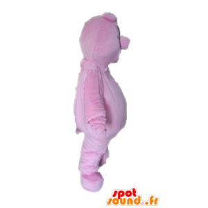 Mascot porco cor de rosa, gigante e sorrindo - MASFR028631 - mascotes porco