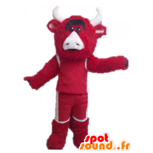 Mascot red and white bull. Chicago Bulls mascot - MASFR028636 - Bull mascot