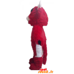 Mascotte de taureau rouge et blanc. Mascotte Chicago Bulls - MASFR028636 - Mascotte de Taureau