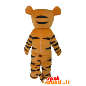 Orange, vit och svart tigermaskot. Tigger maskot - Spotsound