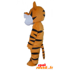 Orange, hvid og sort tigermaskot. Tigger maskot - Spotsound