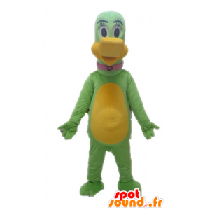 Mascotte de dinosaure vert et jaune, géant - MASFR028640 - Mascottes Dinosaure