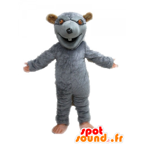 Mascot gray and brown rat, giant. rodent mascot - MASFR028643 - Mouse mascot