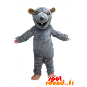 Mascot grå og brune rotter, giganten. gnager maskot - MASFR028643 - mus Mascot