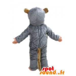 Mascotte de rat gris et marron, géant. Mascotte de rongeur - MASFR028643 - Mascotte de souris