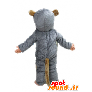 Mascot grijze en bruine ratten, reus. knaagdier mascotte - MASFR028643 - Mouse Mascot