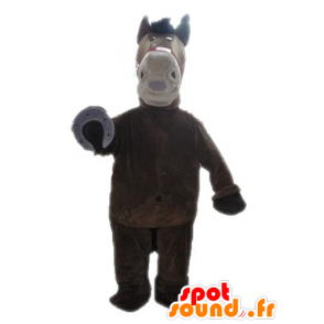 Caballo mascota de color marrón y beige, gigante - MASFR028644 - Caballo de mascotas