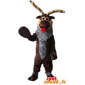 Marrom e cinza renas mascote. mascote caribu - MASFR028645 - Forest Animals