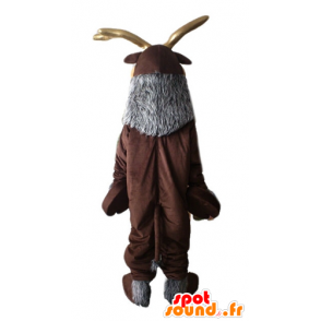 Mascotte de renne marron et gris. Mascotte de caribou - MASFR028645 - Animaux de la forêt