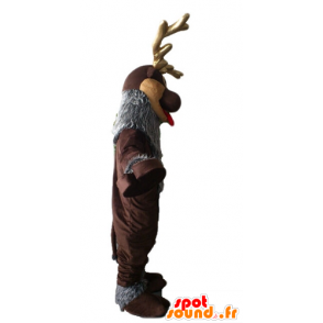Marrone e grigio mascotte renne. caribù mascotte - MASFR028645 - Animali della foresta