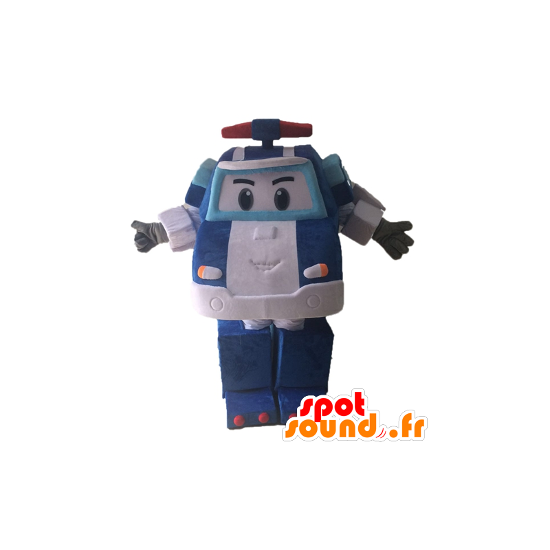 Transformers maskot. Blå bilmaskot - Spotsound maskot kostume